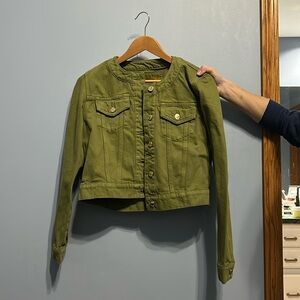 Micheal Kors Jean Jacket Army Green